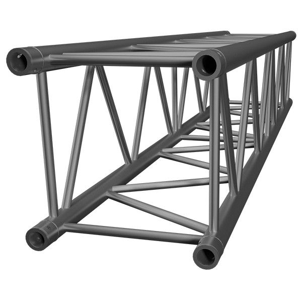 Aluminium v290 Square Truss for event rigging and structural support, featuring high-strength joints and lightweight design for professional stage and.