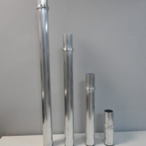 Aluminium trussing tubes of varying lengths, used for structural support in event staging and rigging applications.