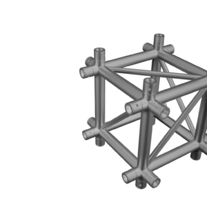 Aluminium V400 Corners Quad trussing connector for modular rigging and structural support in event production and engineering applications.